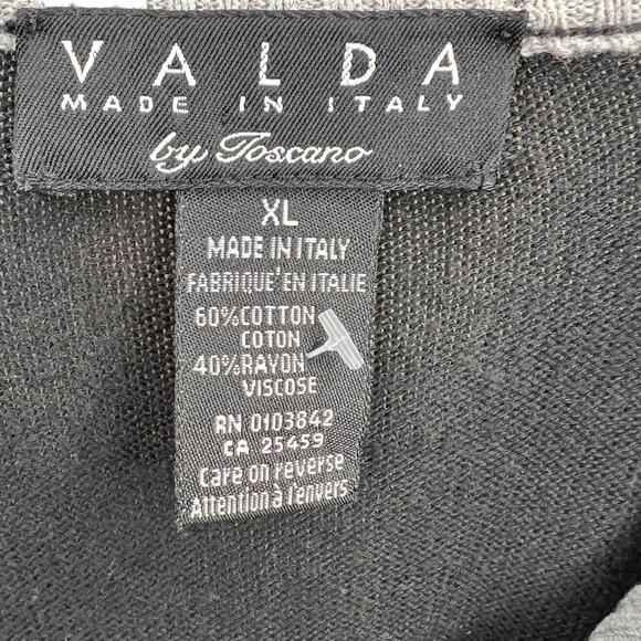 Valda by Tosacano Men's Cotton Blend Pullover 1/4 Zip Sweater Black Gray Size XL - Picture 6 of 6